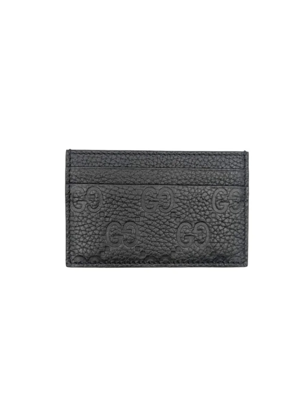 Gucci GG Monogram Leather Card Case Black 835151